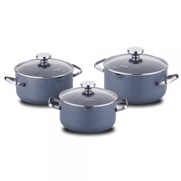 ჭურჭლის ნაკრები Korkmaz A2863 Stona Cookware Set 6pcs