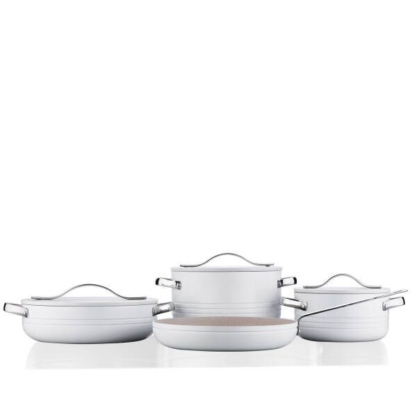 Cookware Set Korkmaz A2620-1 Linea Plus 7 pcs -Vanilla — 1